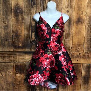 B. Smart - Floral Print Mini Homecoming Dress - 3